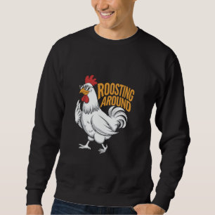 Sudadera Gallo Posado Alrededor De Ganadería Granja De Gall