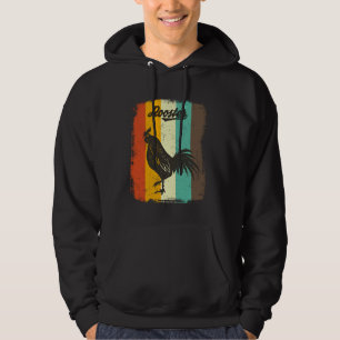 Sudadera Gallo Retro Años 70 Arte Vintage Amante de las Ave