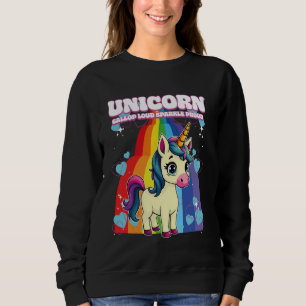 Sudadera Galopa Unicornio Fuerte Brillo Orgulloso Unicornio