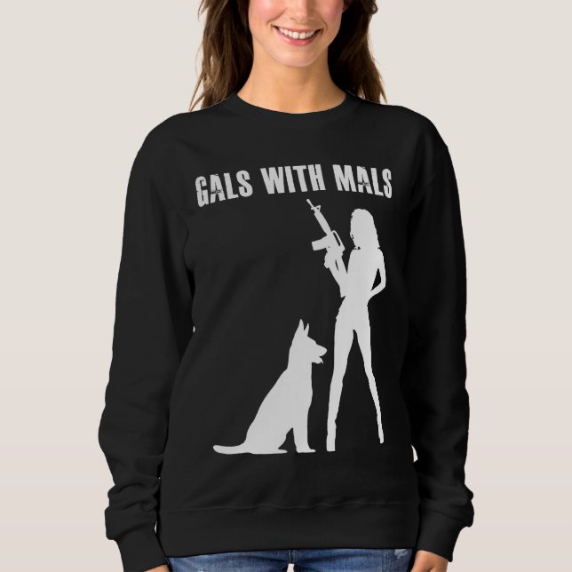 Sudadera Gals With Mals  Belgian Malinois   For Women (Anverso)