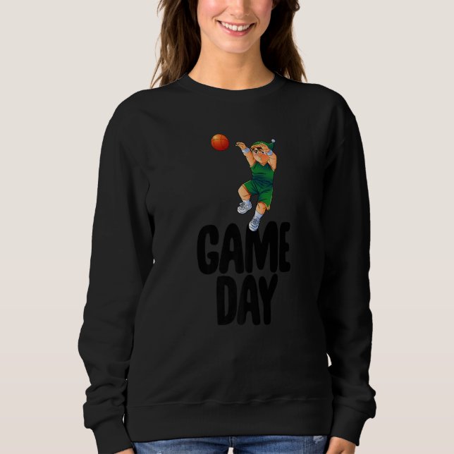 Sudadera Game Day Gnome  Basketball Game Celebration Women (Anverso)