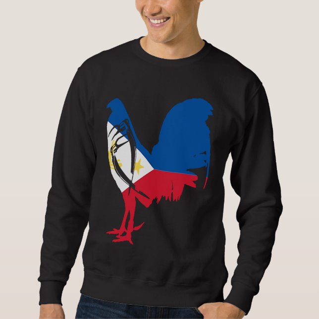 Sudadera Game fowl Filipino Philippines flag gaff rooster G (Anverso)