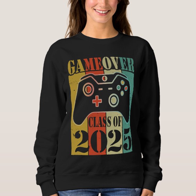 Sudadera Game Over Class of 2025 Senior Video Games Graduat (Anverso)