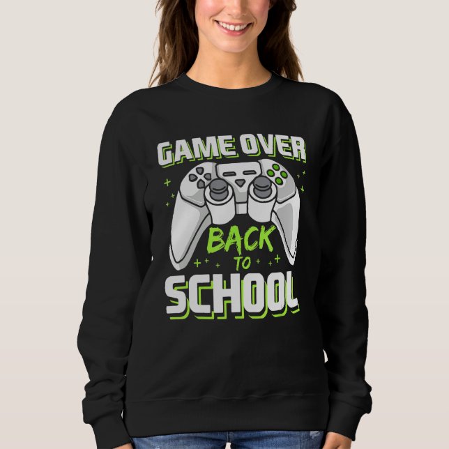 Sudadera Game Over Video Game Controller Gamer Back To Scho (Anverso)