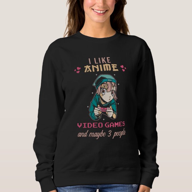 Sudadera Gamer Anime Chica Gift (Anverso)