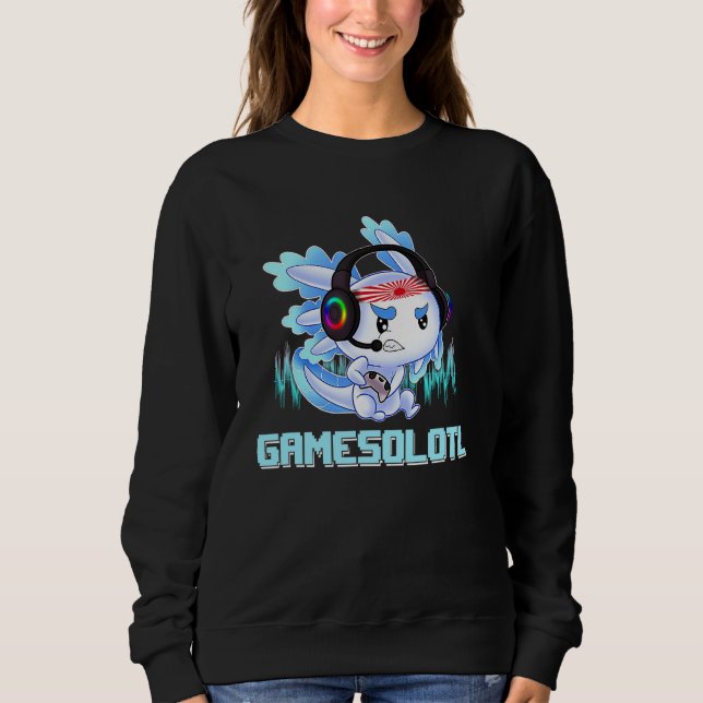 Sudadera Gamer Axolotl Cute Axolotl Gaming Video Gamer Bo (Anverso)