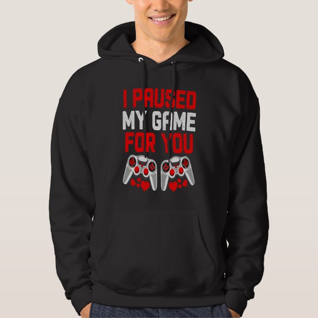Sudadera Gamer Boys Teen Valentines Day I Paused My Game Fo (Anverso)