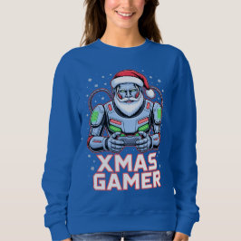 Sudadera Gamer Christmas Gifts Cyber Santa Robot Xmas Gamer