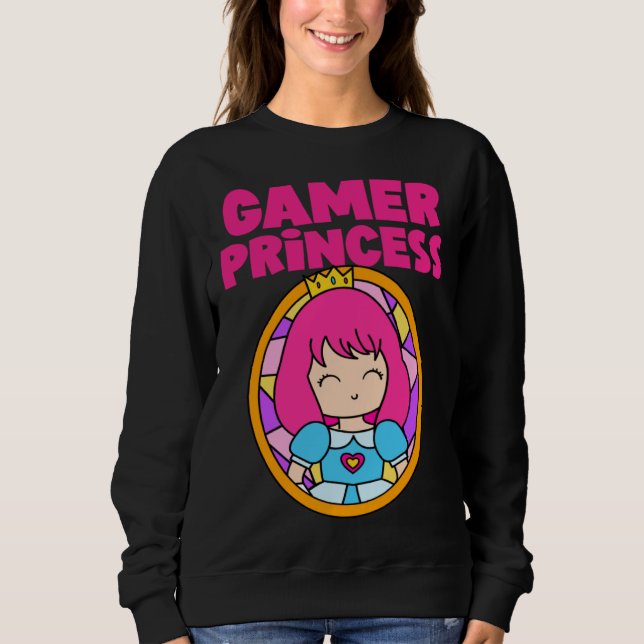 Sudadera Gamer Cute Princess Video Game  For Her (Anverso)