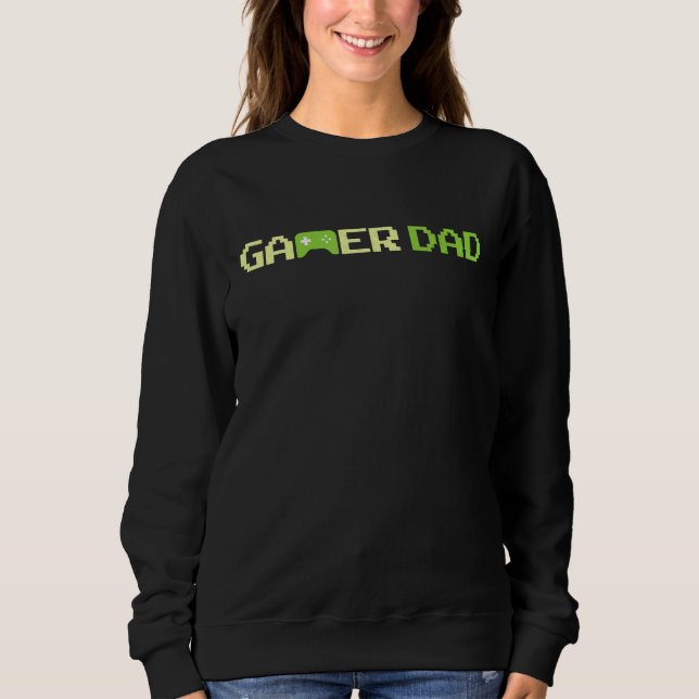 Sudadera Gamer Dad Funny Gaming Video Gamer Retro de 8 bits (Anverso)