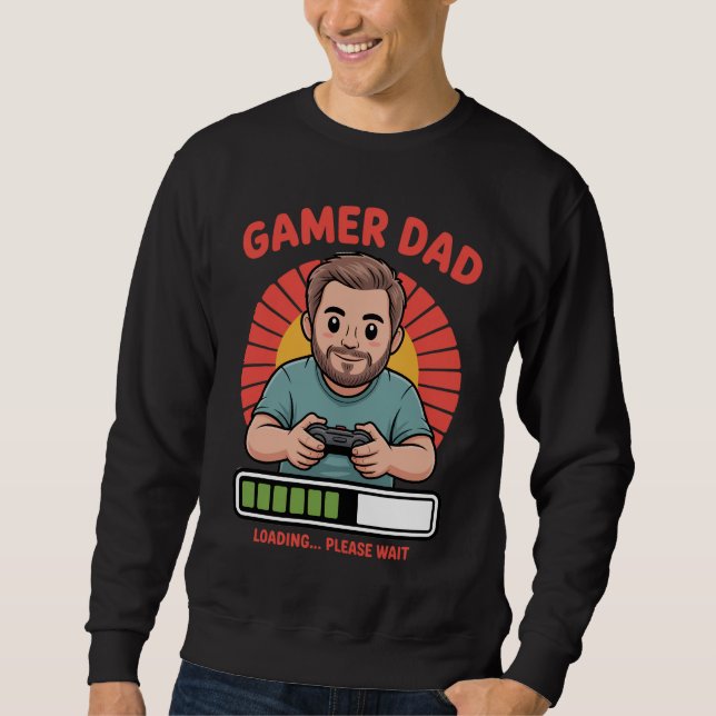 Sudadera Gamer Dad tshirt for video game lovers and fathers (Anverso)