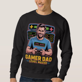 Sudadera Gamer Dad TShirt Level Maxed for Gaming Fathers