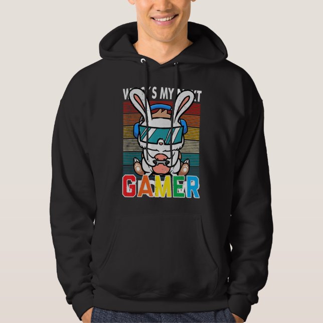 Sudadera Gamer Easter Bunny Cute Video Game Gaming Boys Niñ (Anverso)