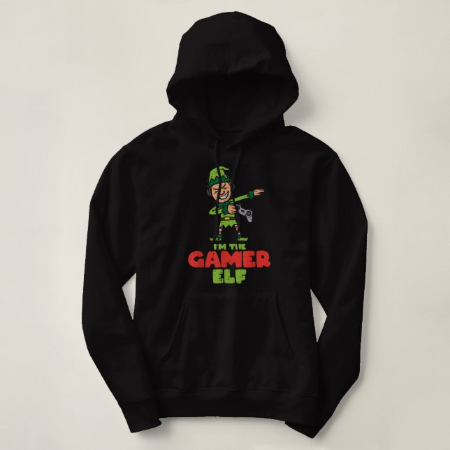 Sudadera Gamer Elf Dab Navidades Familia Niños Niños Hombre (Diseño del anverso)