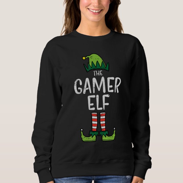 Sudadera Gamer Elf Xmas Christmas Family Boys Men Kids Girl (Anverso)