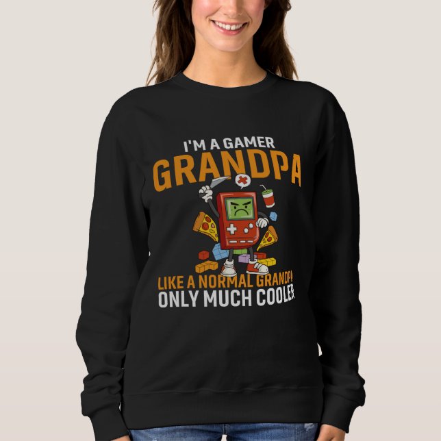 Sudadera Gamer Grandpa Like A Normal Grandpa Only Much Cool (Anverso)