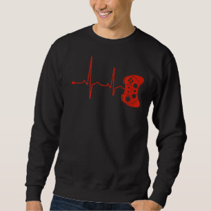 Sudadera Gamer Heartbeat Videojuegos Fan Gaming Boys Hombre