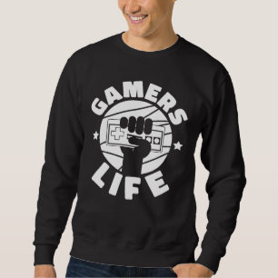 Sudadera Gamer Life Gamer Humor Gráfico Gamer