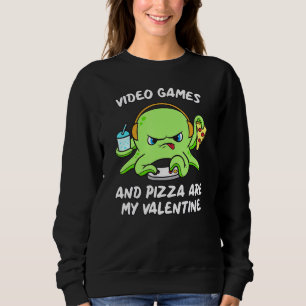 Sudadera Gamer Octopus Gaming Pizza Divertidos Videojuegos 