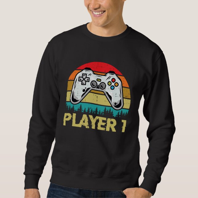 Sudadera gamer player 1 player 2 matching couple video game (Anverso)