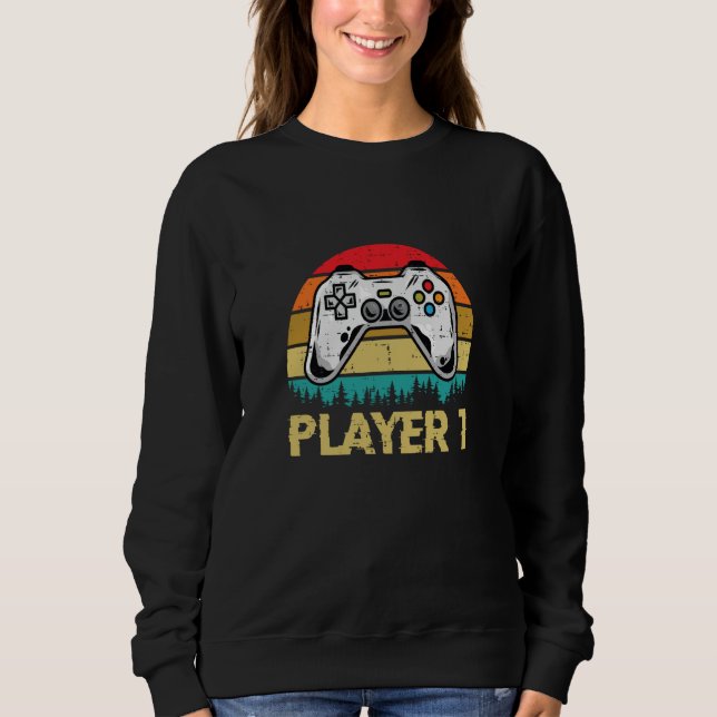 Sudadera gamer player 1 player 2 matching couple video game (Anverso)