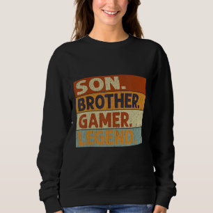 Sudadera Gamer Son Brother Gaming Leyenda Videojuego Vintag