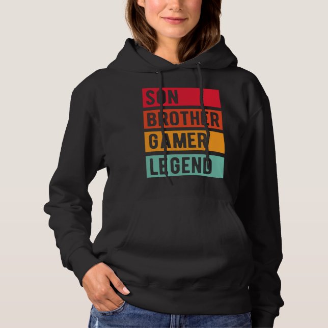 Sudadera Gamer Son Brother Husband Dad Video Game Legend (Anverso)