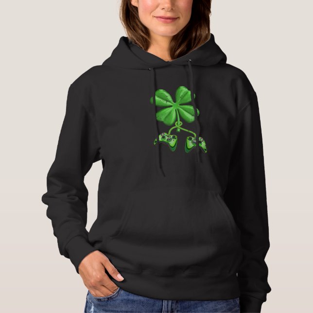 Sudadera Gamer St Patricks Day Video Game Controller Shamro (Anverso)