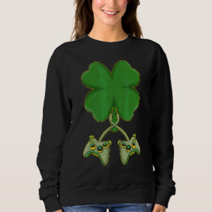 Sudadera Gamer St Patricks Day Video Game Controller Shamro