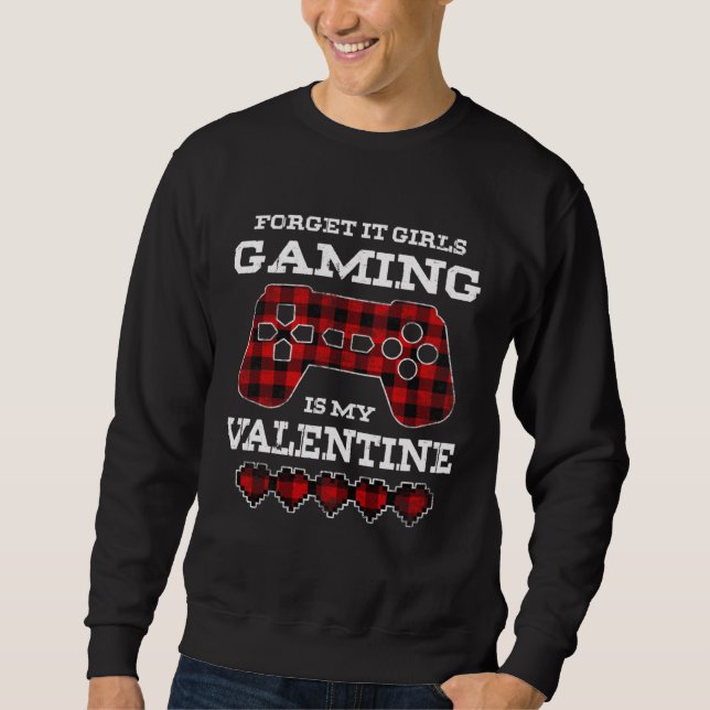 Sudadera Gamer Valentines Day Video Games Funny Gaming Boys (Anverso)