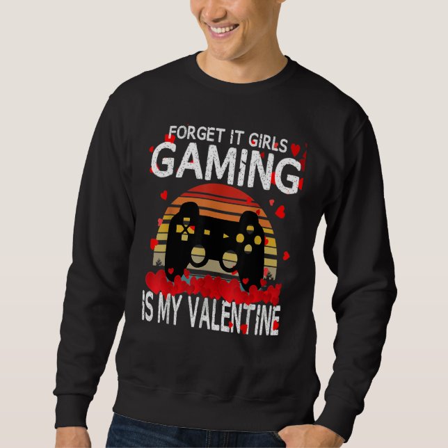 Sudadera Gamer Valentines Day Video Games  Gaming Boys Teen (Anverso)