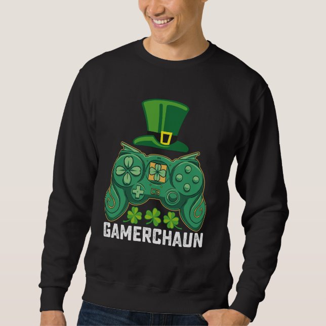 Sudadera Gamerchaun Gamer Gaming Games St Patrick's Day (Anverso)