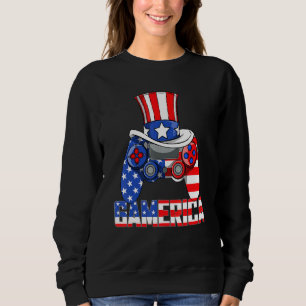 Sudadera Gamerica 4 De Julio Video Game Bandera Estadounide
