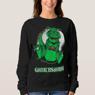 Sudadera Gamersaurus Gamer Gaming Dinosaur Pun Dinosaurios