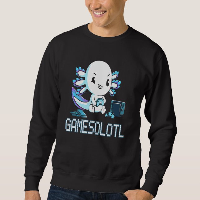 Sudadera Gamesolotl Axolotl Gamer Fish Videojuegos (Anverso)