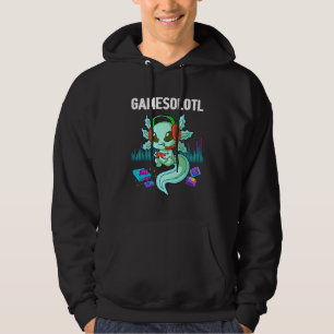 Sudadera Gamesolotl Gamer Axolotl Pescado Jugando Videojueg