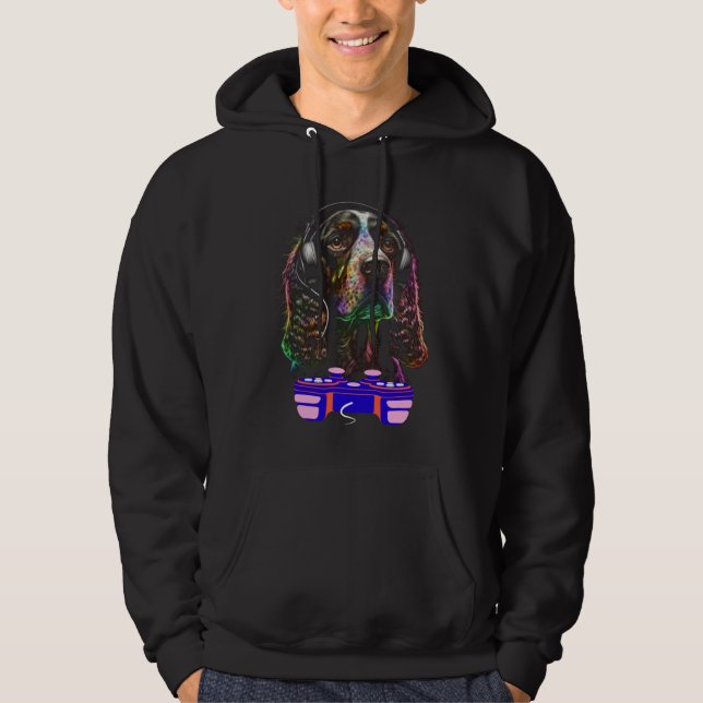 Sudadera Gaming English Cocker Spaniel Dog Player Video Gam (Anverso)