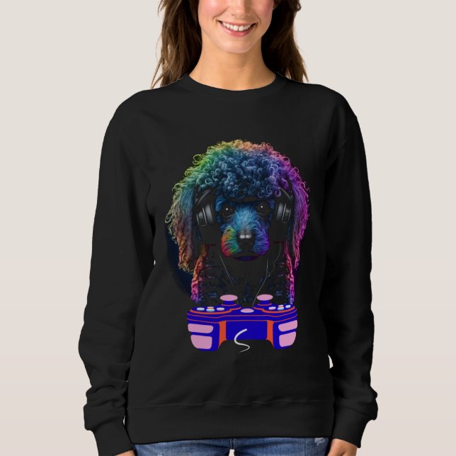 Sudadera Gaming Poodle Dog Player Animal Video Gamer  Men K (Anverso)