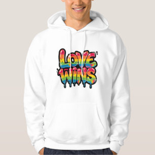 Sudadera Gana el amor Orgullo Arcoíris Frase Colorido LGB