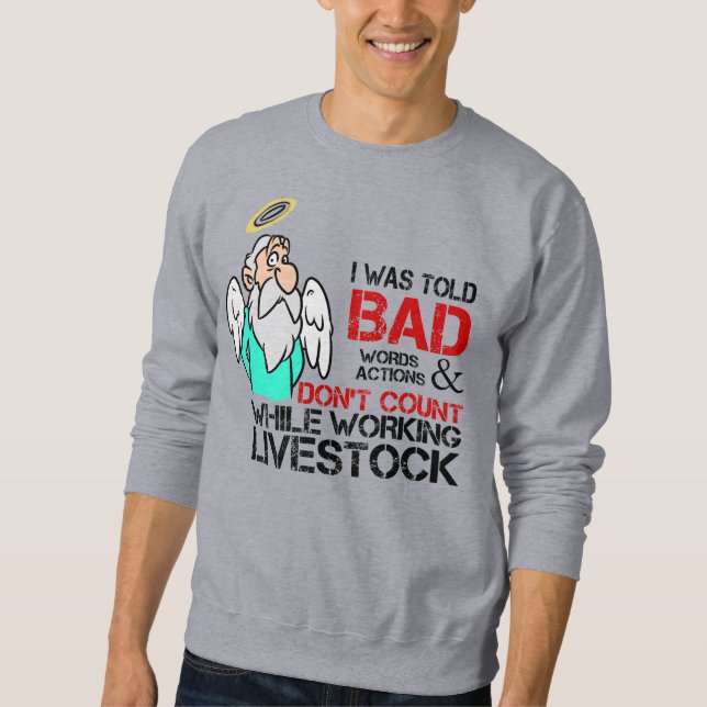 Sudadera ganadería de trabajo ganadería de la vida de ranch (Anverso)