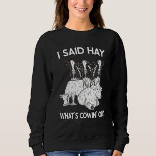 Sudadera Ganadería de Vacas Agricultor Lechero Dije Heno Qu