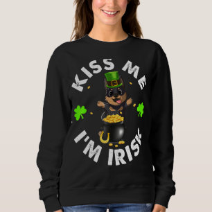 Sudadera Ganado australiano del Día de San Patricio me besa