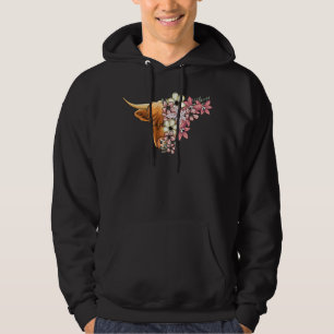 Sudadera Ganado de la región montañosa con flores