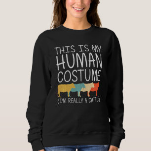 Sudadera Ganado Halloween Disfraces Humanos Cow Bull Farm F