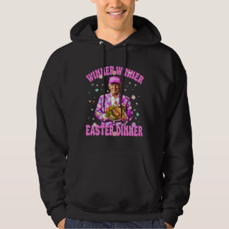 Sudadera ganador ganador cena de Pascua T trasero, retro, v