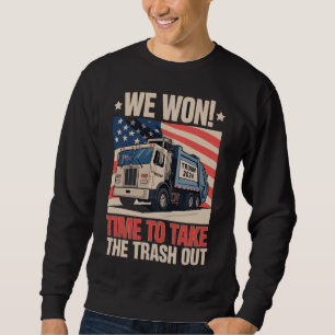 Sudadera Ganamos tiempo para sacar la basura Trump 47