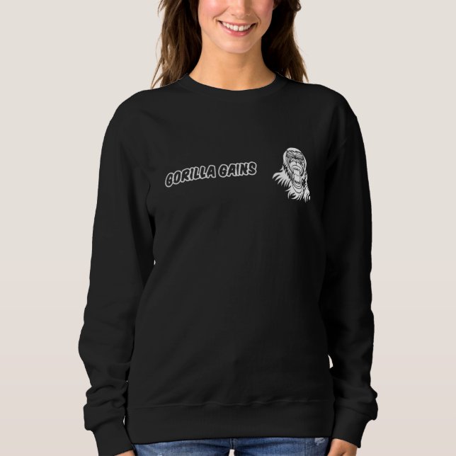 Sudadera Ganancias de Gorilla Fitness (Anverso)