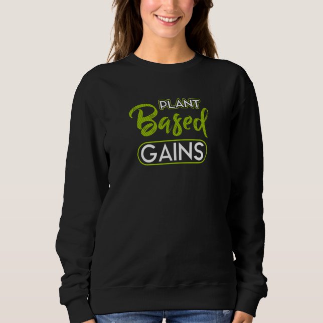 Sudadera Ganancias vegetales Deportes Comida vegetariana Ve (Anverso)