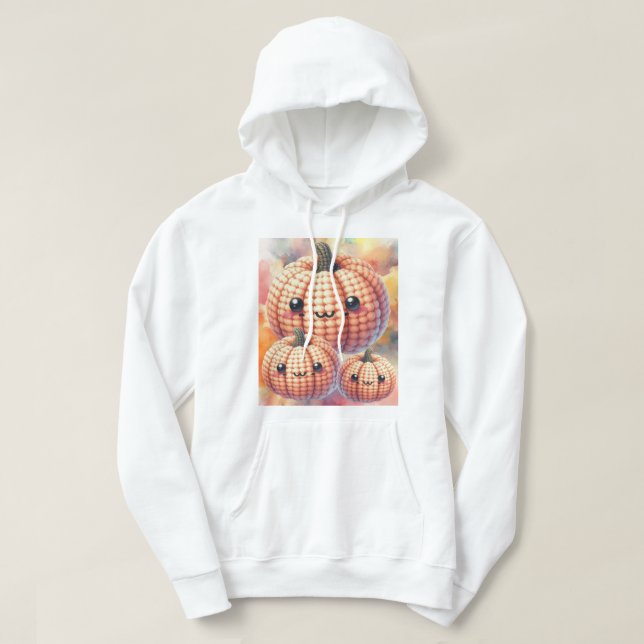 Sudadera Ganchillo Calabaza Linda (Diseño del anverso)