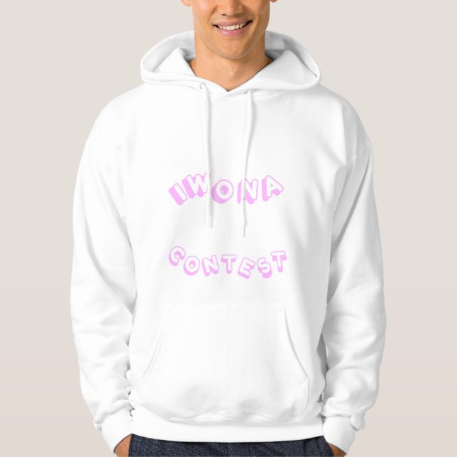 Sudadera Gané un concurso de pastel rosado masculino (Anverso)